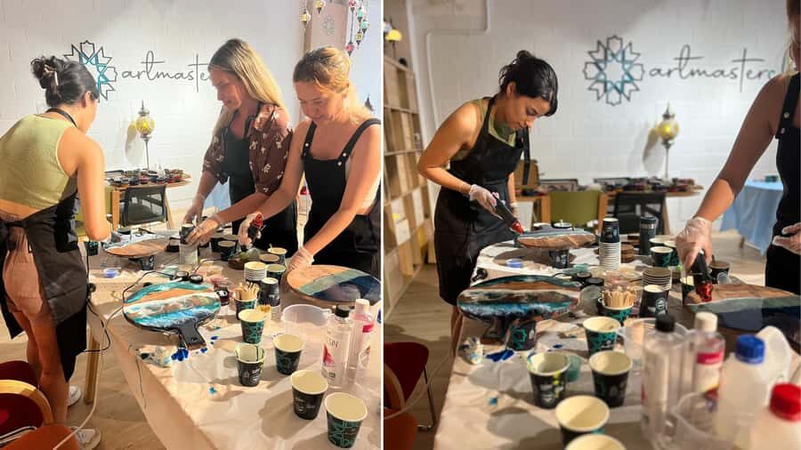 Brisbane: Resin Art Classes - Cheeseboards & Coasters - Overview of the Experience