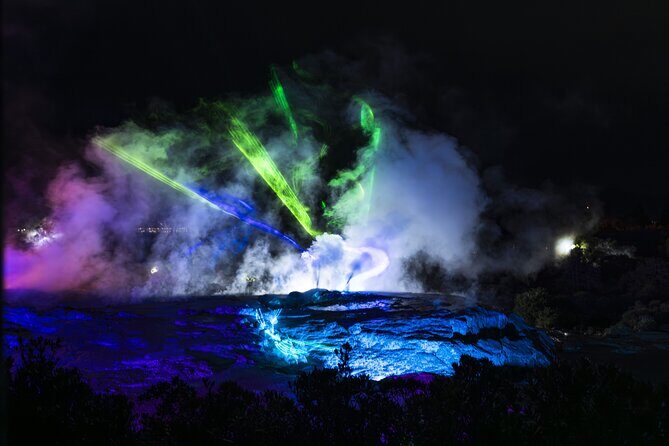 Mrama: Geyser Light Trail at Te Puia - The Balance of the Experience